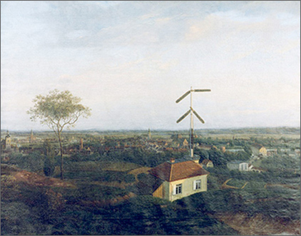 Telegraphenstation um 1840, Gemlde